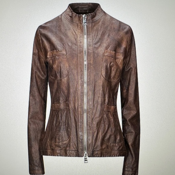 DACUTE -leather Jacket size 42 Italian. Never worn like new. - Picture 1 of 8